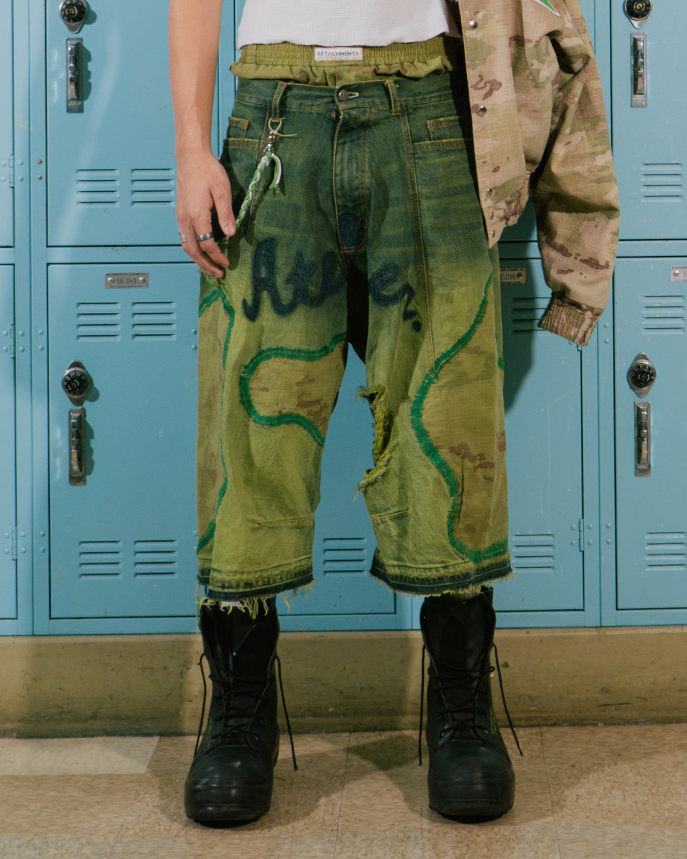 Size 32" Green Ombre Atelier Jorts